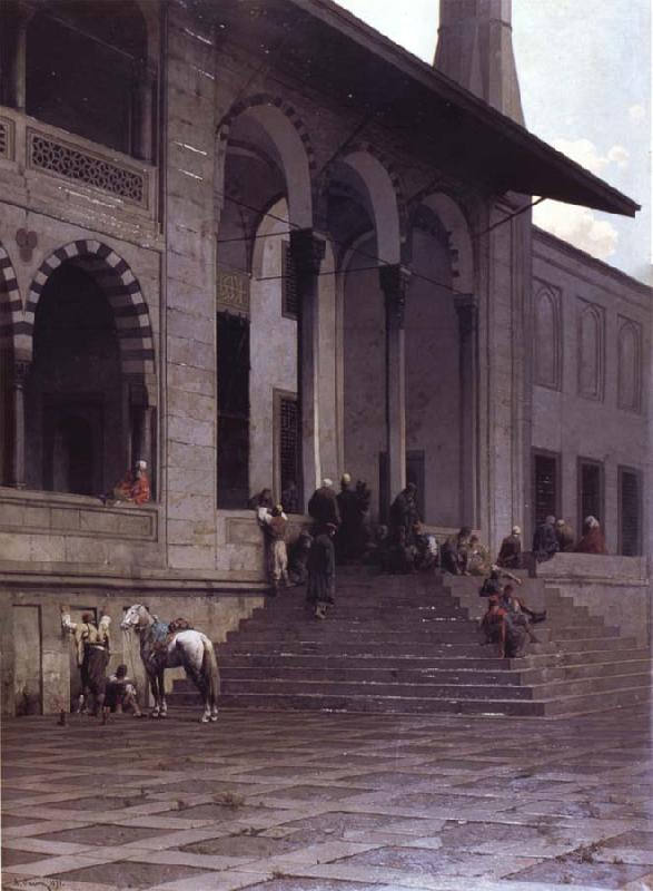 Alberto Pasini The Door of the Yeni-Djami Mosque in Constantinople China oil painting art